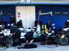 TEST F1 JEREZ 1 FEBBRAIO, Nico Rosberg (GER) Mercedes AMG F1 W06 practices a pit stop.
01.02.2015.
