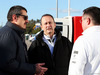 TEST F1 JEREZ 1 FEBBRAIO, (L to R): Guenther Steiner (ITA) Haas F1 Team Prinicipal with Jonathan Neale (GBR) McLaren Chief Operating Officer e Eric Boullier (FRA) McLaren Racing Director.
01.02.2015.