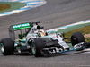 TEST F1 JEREZ 2 FEBBRAIO, Lewis Hamilton (GBR) Mercedes AMG F1 W06 running flow-vis paint on the rear wing.
02.02.2015.