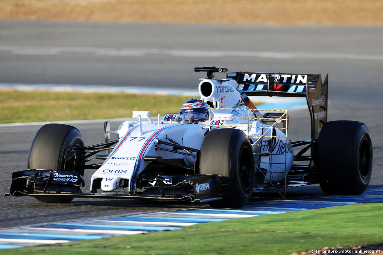 TEST F1 JEREZ 2 FEBBRAIO, Valtteri Bottas (FIN) Williams FW37 running sensor equipment.
02.02.2015.