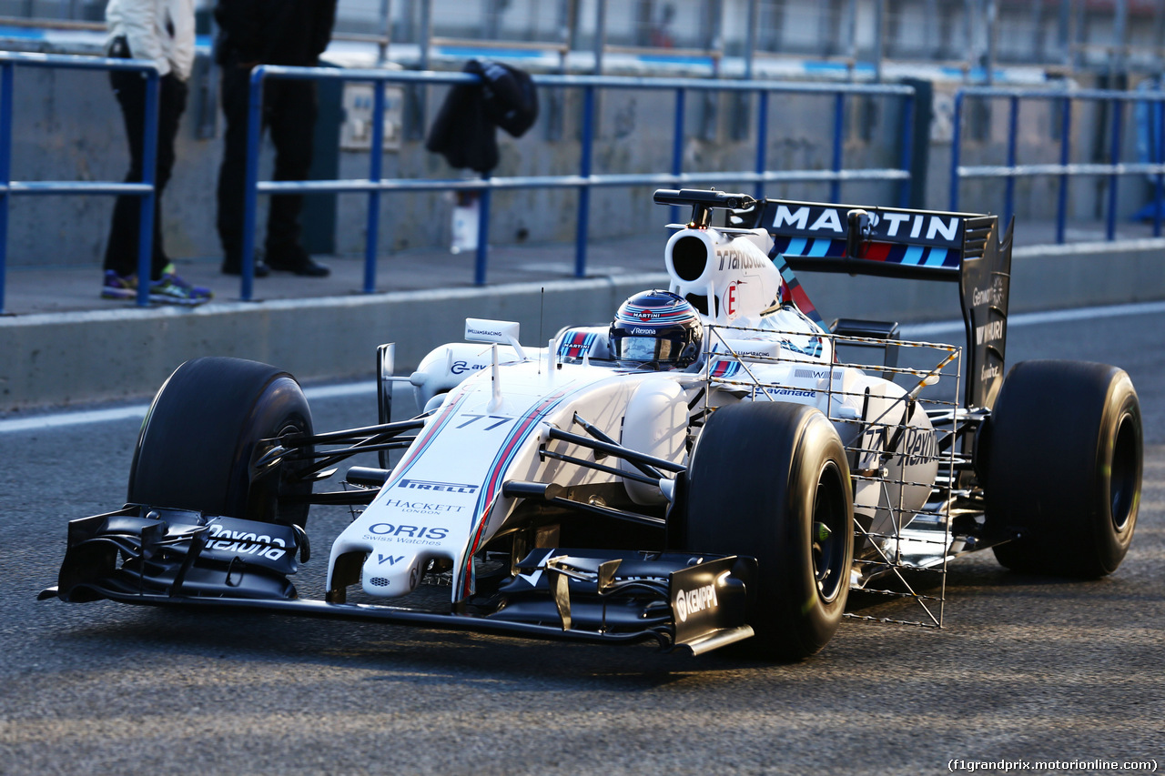 TEST F1 JEREZ 2 FEBBRAIO, Valtteri Bottas (FIN) Williams FW37 running sensor equipment.
02.02.2015.