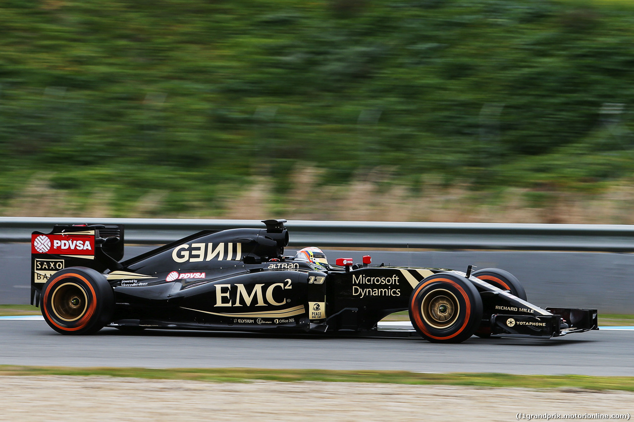 TEST F1 JEREZ 2 FEBBRAIO, Pastor Maldonado (VEN) Lotus F1 E23.
02.02.2015.