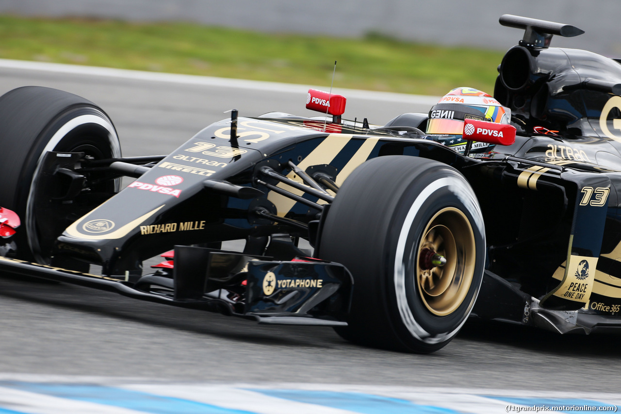 TEST F1 JEREZ 2 FEBBRAIO, Pastor Maldonado (VEN) Lotus F1 E23.
02.02.2015.