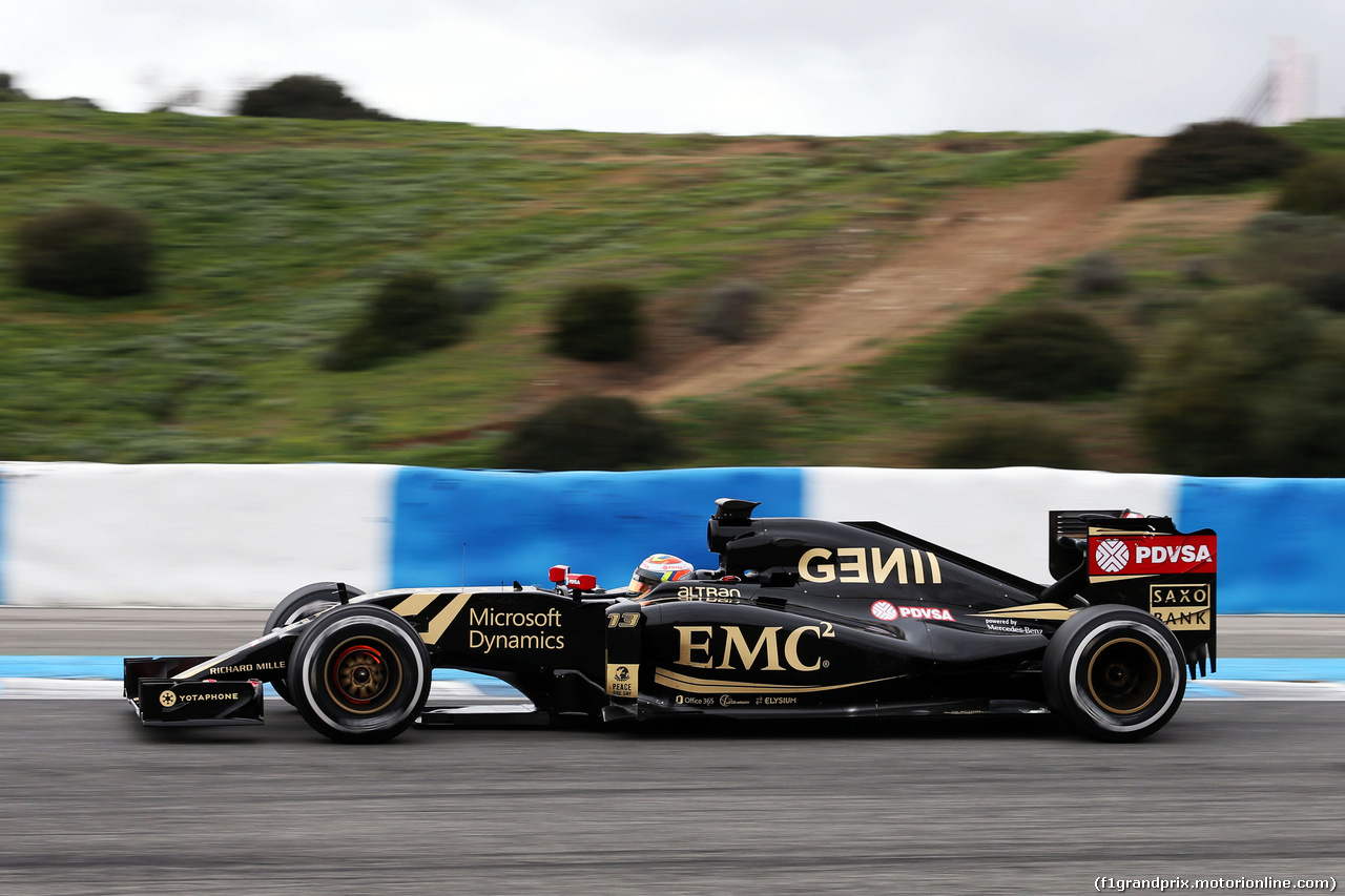 TEST F1 JEREZ 3 FEBBRAIO, Pastor Maldonado (VEN) Lotus F1 E23.
03.02.2015.