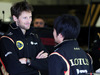 TEST F1 JEREZ 3 FEBBRAIO, Romain Grosjean (FRA) Lotus F1 Team with Ayao Komatsu (JPN) Lotus F1 Team Gara Engineer.
03.02.2015.