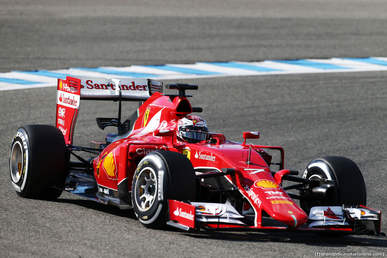TEST F1 JEREZ 4 FEBBRAIO, Kimi Raikkonen (FIN) Ferrari SF15-T.
04.02.2015.