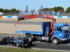 TEST F1 JEREZ 4 FEBBRAIO, The Mercedes AMG F1 W06 of Lewis Hamilton (GBR) Mercedes AMG F1 is recovered back to the pits on the back of a truck.
04.02.2015.