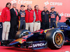 TORO ROSSO STR10, (L to R): The Cepsa Vice President of Marketing; Max Verstappen (NLD) Scuderia Toro Rosso; Cepsa personnel; Franz Tost (AUT) Scuderia Toro Rosso Team Principal; e Carlos Sainz Jr (ESP) Scuderia Toro Rosso, at the Scuderia Toro Rosso STR10 unveiling.
31.01.2015.