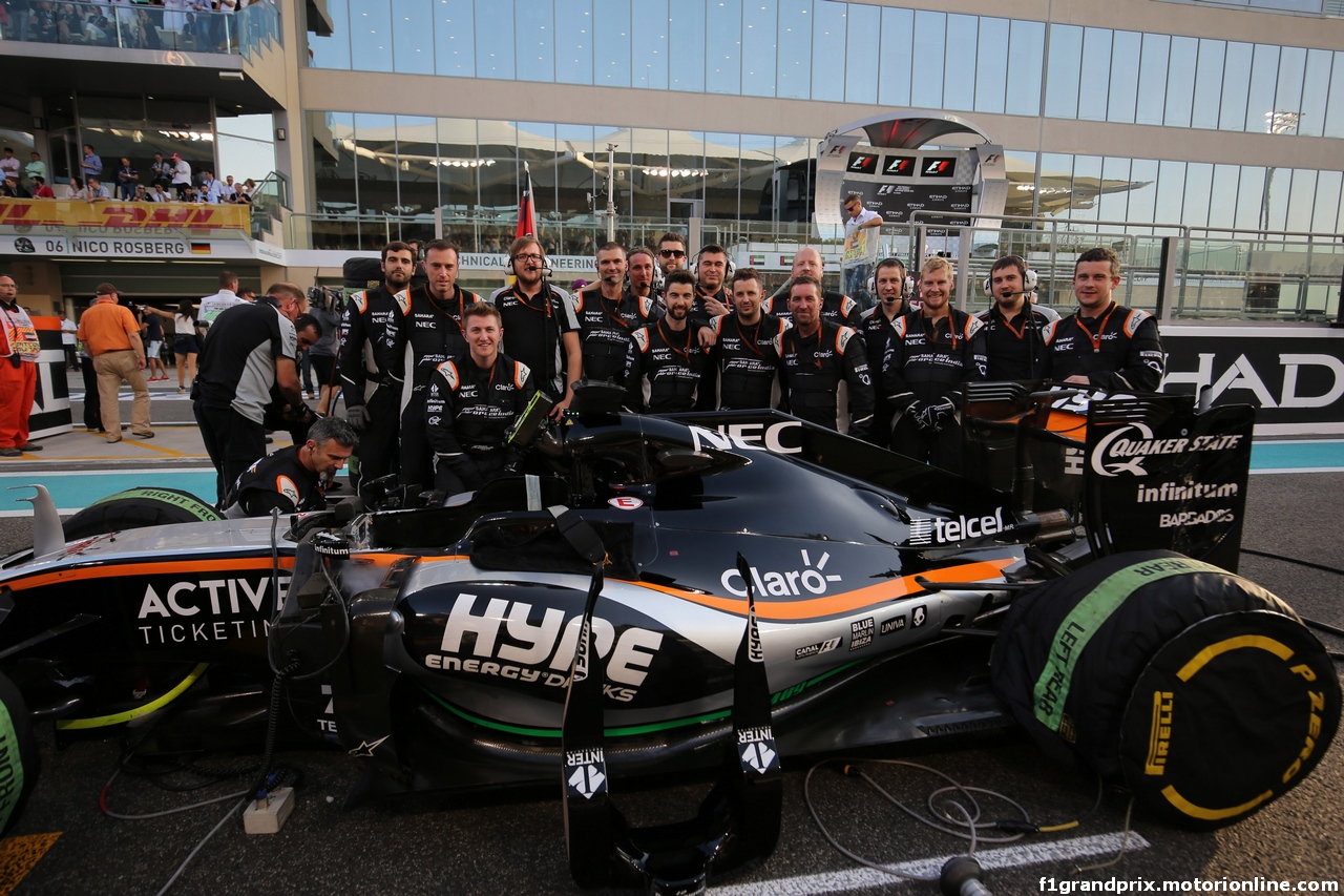 GP ABU DHABI, 27.11.2016 - Gara,  Sahara Force India meccanici