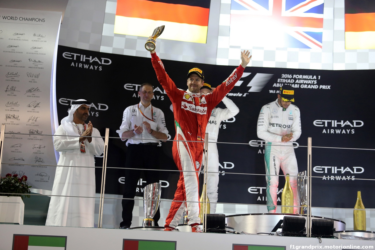 GP ABU DHABI, 27.11.2016 - Gara, 3rd place Sebastian Vettel (GER) Ferrari SF16-H