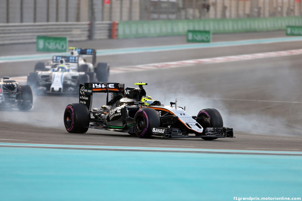 GP ABU DHABI, 27.11.2016 - Gara, Sergio Perez (MEX) Sahara Force India F1 VJM09