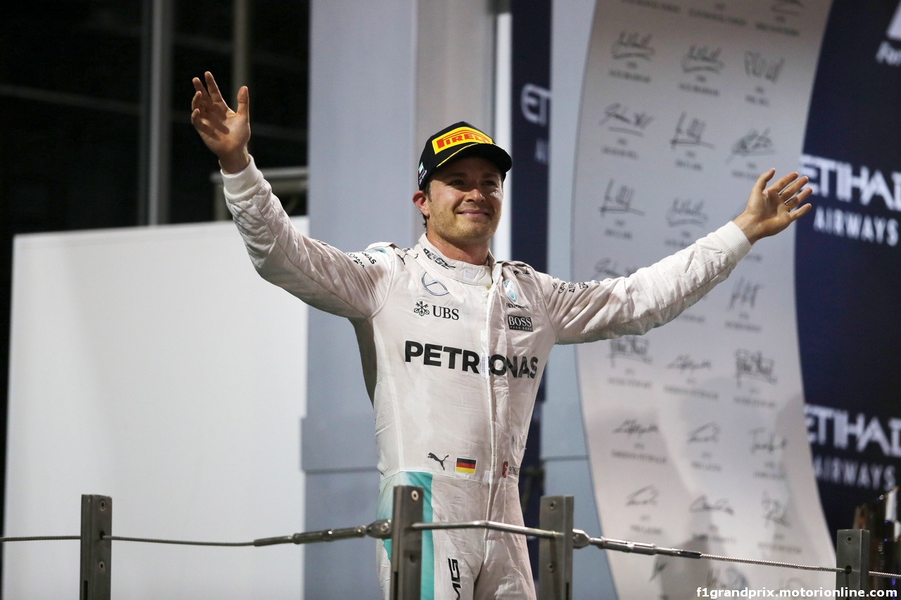 GP ABU DHABI, 27.11.2016 - Gara, 2nd place Nico Rosberg (GER) Mercedes AMG F1 W07 Hybrid e Champion 2016