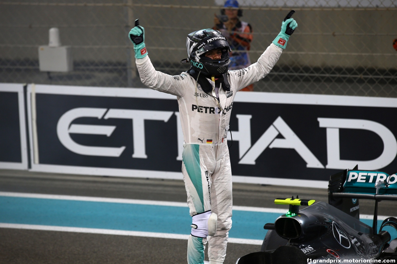 GP ABU DHABI, 27.11.2016 - Gara, 2nd place Nico Rosberg (GER) Mercedes AMG F1 W07 Hybrid e Champion 2016