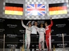 GP ABU DHABI, 27.11.2016 - Gara, 2nd place Nico Rosberg (GER) Mercedes AMG F1 W07 Hybrid e Champion 2016, Lewis Hamilton (GBR) Mercedes AMG F1 W07 Hybrid vincitore e 3rd place Sebastian Vettel (GER) Ferrari SF16-H