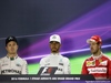 GP ABU DHABI, 27.11.2016 - Gara, Conferenza Stampa, Nico Rosberg (GER) Mercedes AMG F1 W07 Hybrid, Lewis Hamilton (GBR) Mercedes AMG F1 W07 Hybrid e Sebastian Vettel (GER) Ferrari SF16-H
