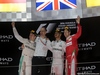 GP ABU DHABI, 27.11.2016 - Gara, 2nd place Nico Rosberg (GER) Mercedes AMG F1 W07 Hybrid e Champion 2016, Lewis Hamilton (GBR) Mercedes AMG F1 W07 Hybrid vincitore e 3rd place Sebastian Vettel (GER) Ferrari SF16-H