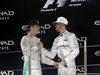 GP ABU DHABI, 27.11.2016 - Gara, 2nd place Nico Rosberg (GER) Mercedes AMG F1 W07 Hybrid e Champion 2016 e Lewis Hamilton (GBR) Mercedes AMG F1 W07 Hybrid vincitore