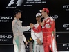 GP ABU DHABI, 27.11.2016 - Gara, 2nd place Nico Rosberg (GER) Mercedes AMG F1 W07 Hybrid e Champion 2016, Lewis Hamilton (GBR) Mercedes AMG F1 W07 Hybrid e Sebastian Vettel (GER) Ferrari SF16-H