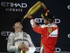 GP ABU DHABI, 27.11.2016 - Gara, 2nd place Nico Rosberg (GER) Mercedes AMG F1 W07 Hybrid e Champion 2016 e 3rd place Sebastian Vettel (GER) Ferrari SF16-H