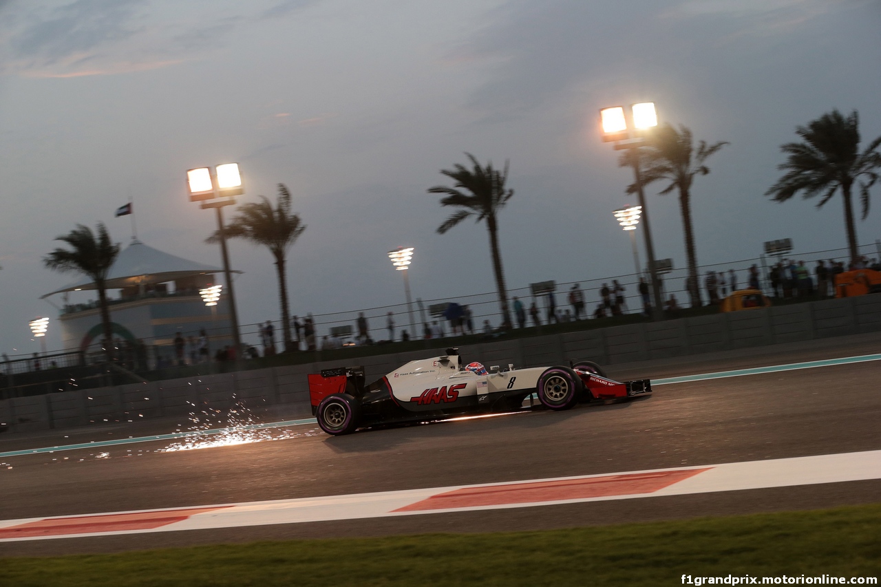 GP ABU DHABI, 25.11.2016 - Prove Libere 2, Romain Grosjean (FRA) Haas F1 Team VF-16