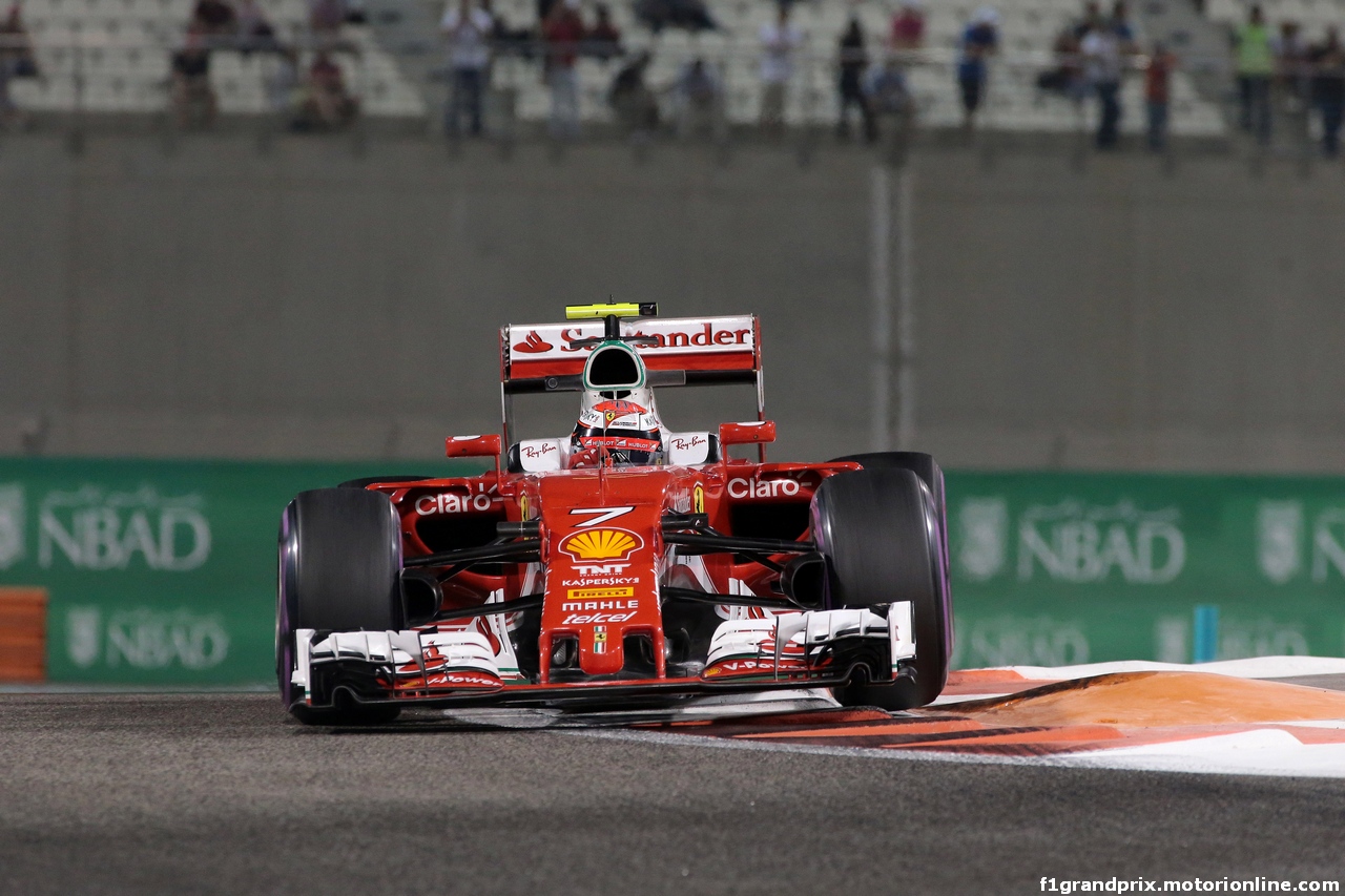 GP ABU DHABI, 25.11.2016 - Prove Libere 2, Kimi Raikkonen (FIN) Ferrari SF16-H