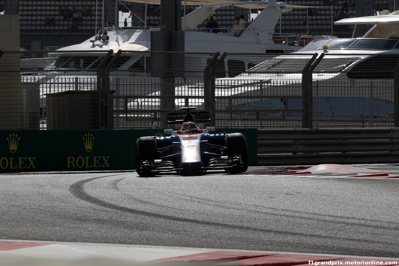 GP ABU DHABI, 26.11.2016 - Prove Libere 3, Pascal Wehrlein (GER) Manor Racing MRT05