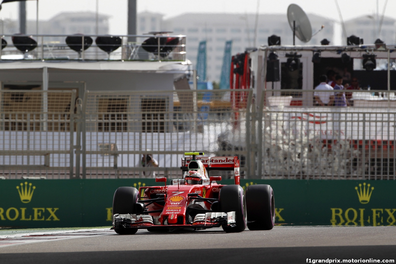 GP ABU DHABI, 26.11.2016 - Prove Libere 3, Kimi Raikkonen (FIN) Ferrari SF16-H
