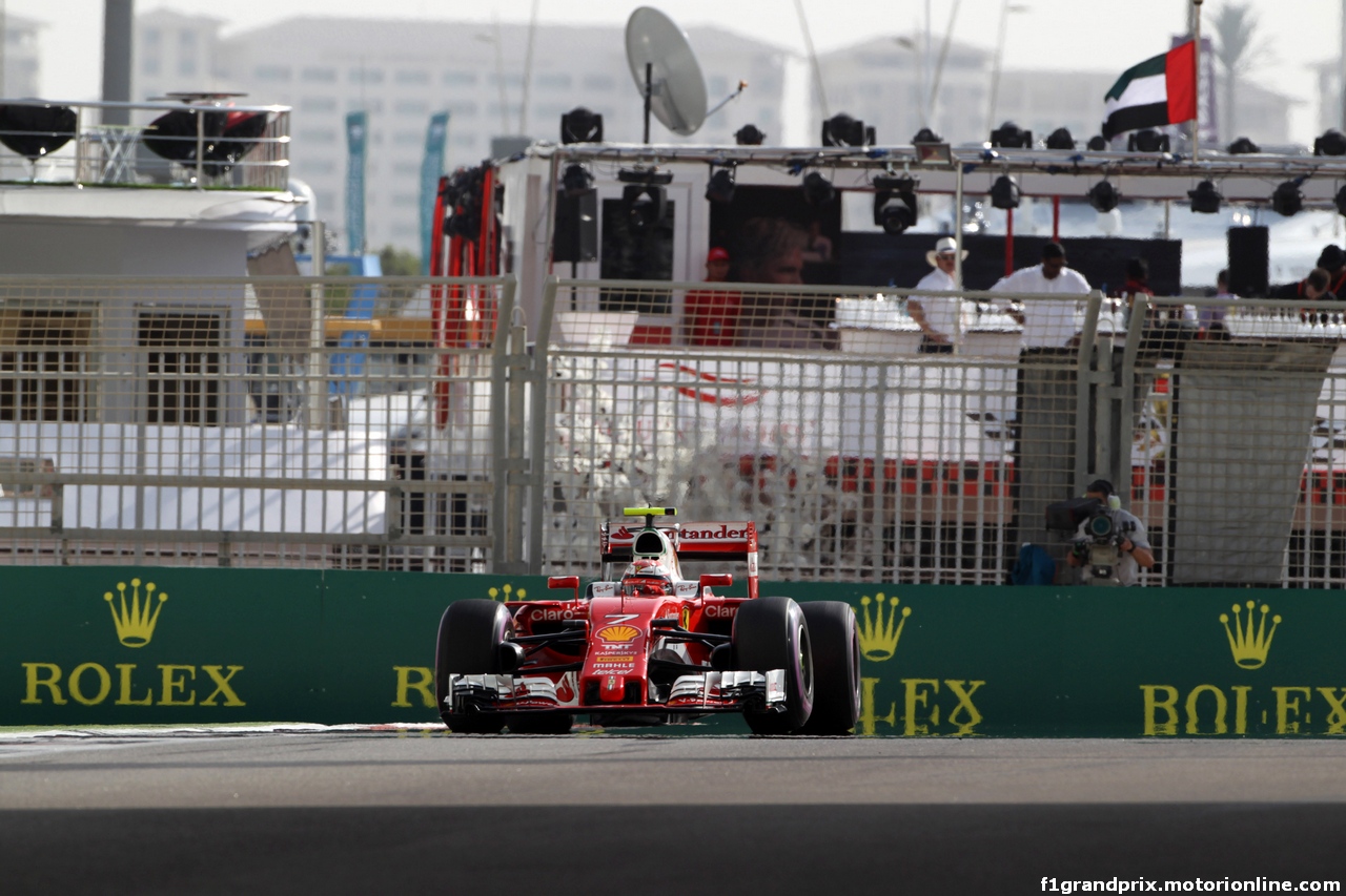 GP ABU DHABI, 26.11.2016 - Prove Libere 3, Kimi Raikkonen (FIN) Ferrari SF16-H