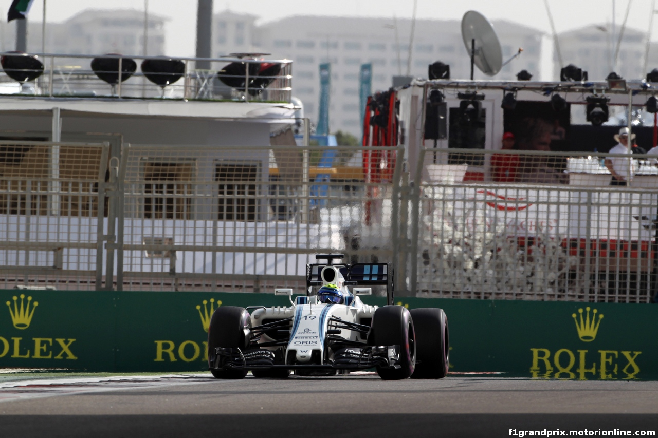 GP ABU DHABI, 26.11.2016 - Prove Libere 3, Felipe Massa (BRA) Williams FW38