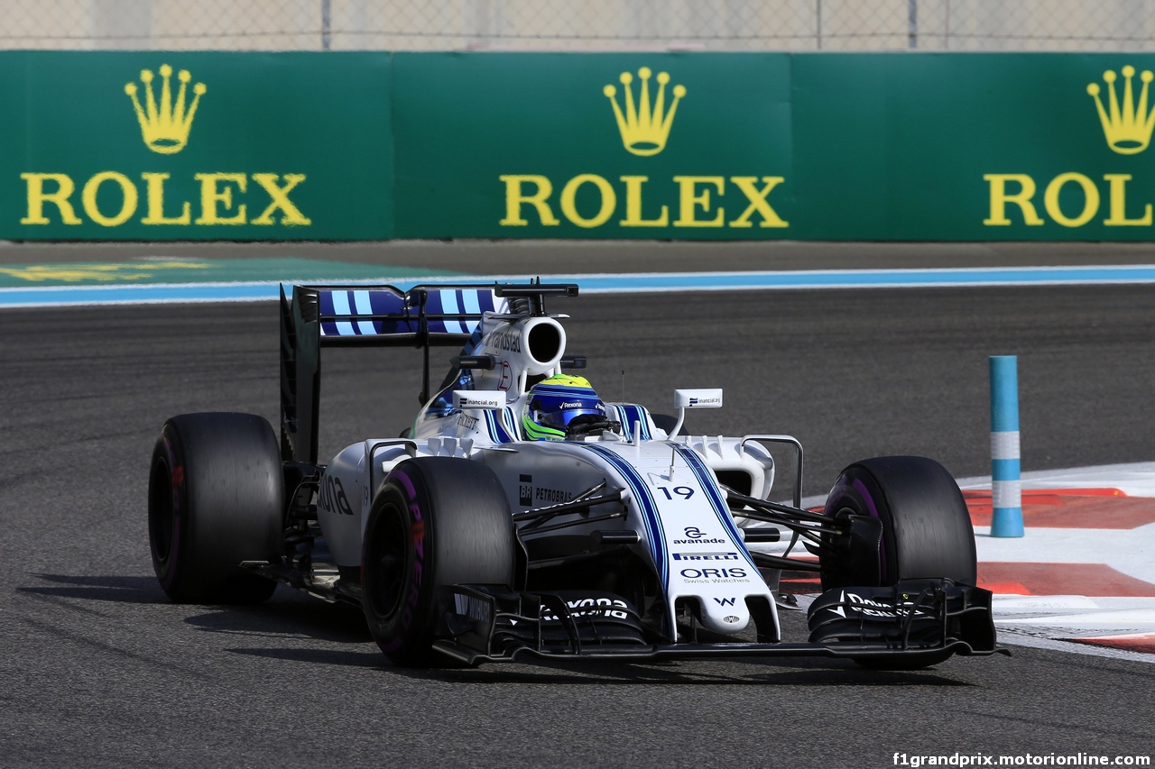 GP ABU DHABI, 26.11.2016 - Prove Libere 3, Felipe Massa (BRA) Williams FW38