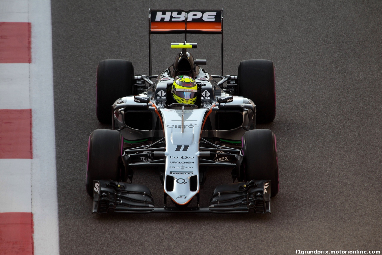 GP ABU DHABI, 26.11.2016 - Prove Libere 3, Sergio Perez (MEX) Sahara Force India F1 VJM09