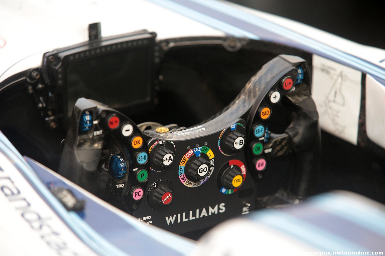 GP ABU DHABI, 24.11.2016 - Williams FW38 steering wheel