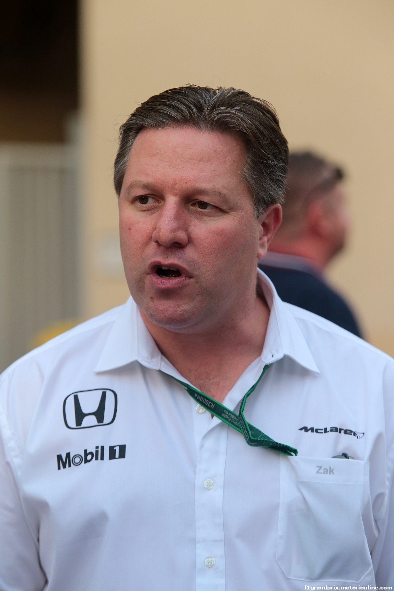 GP ABU DHABI, 24.11.2016 - Zak Brown (USA) McLaren Executive Director