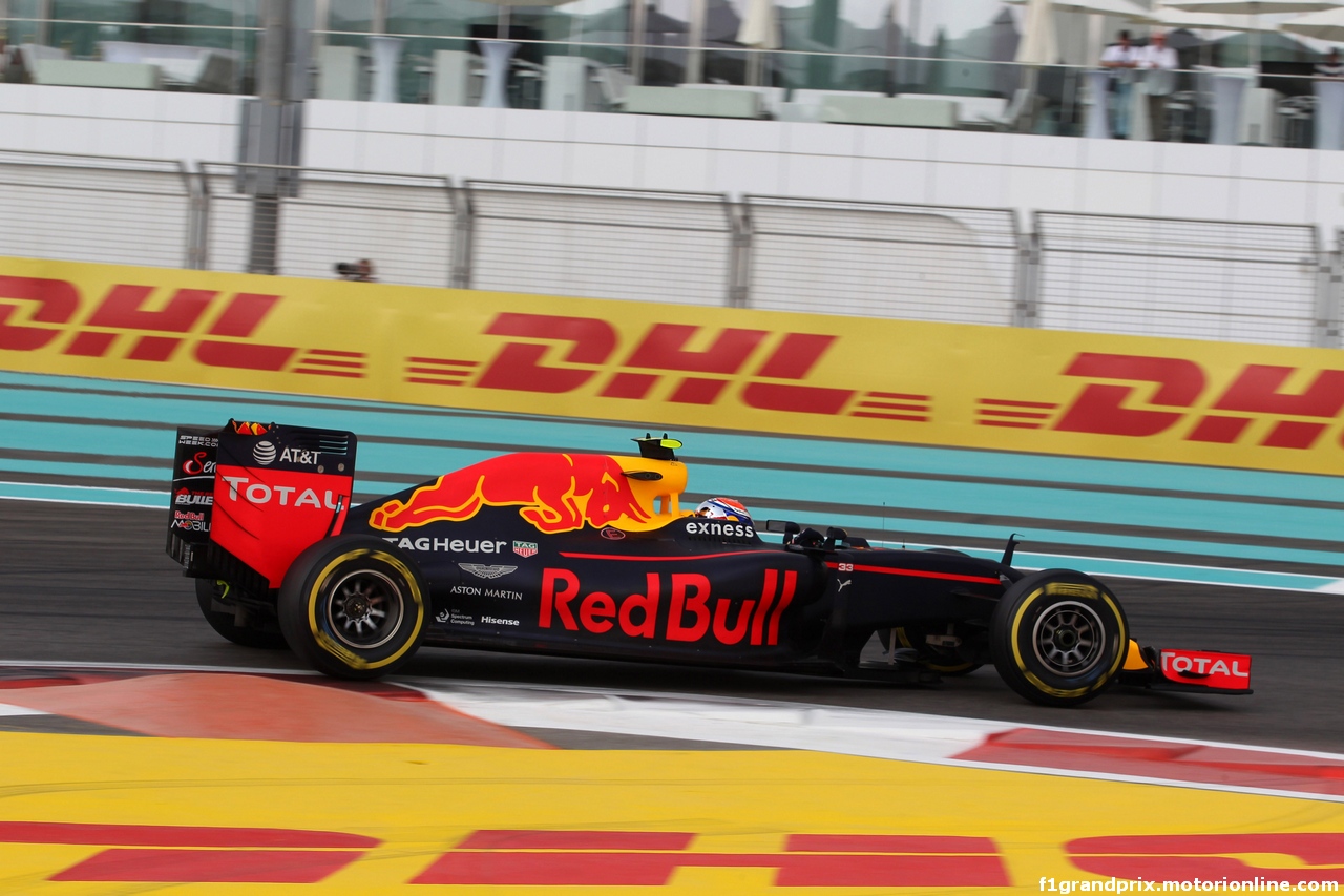 GP ABU DHABI, 25.11.2016 - Prove Libere 1, Max Verstappen (NED) Red Bull Racing RB12