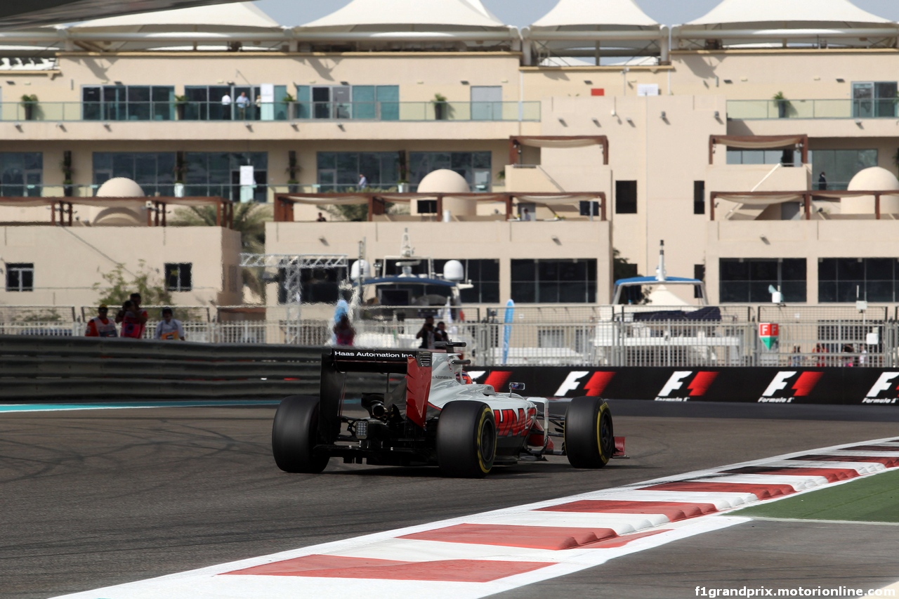 GP ABU DHABI, 25.11.2016 - Prove Libere 1, Romain Grosjean (FRA) Haas F1 Team VF-16