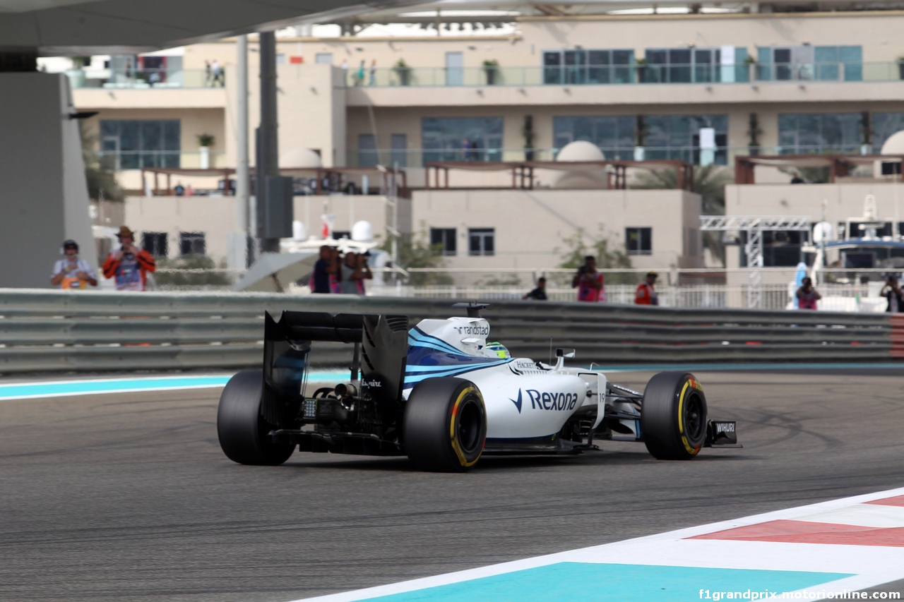 GP ABU DHABI, 25.11.2016 - Prove Libere 1, Felipe Massa (BRA) Williams FW38