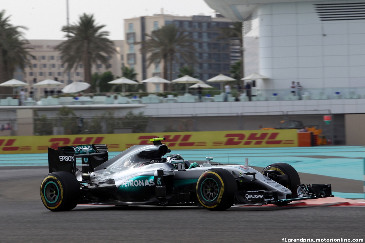 GP ABU DHABI, 25.11.2016 - Prove Libere 1, Nico Rosberg (GER) Mercedes AMG F1 W07 Hybrid