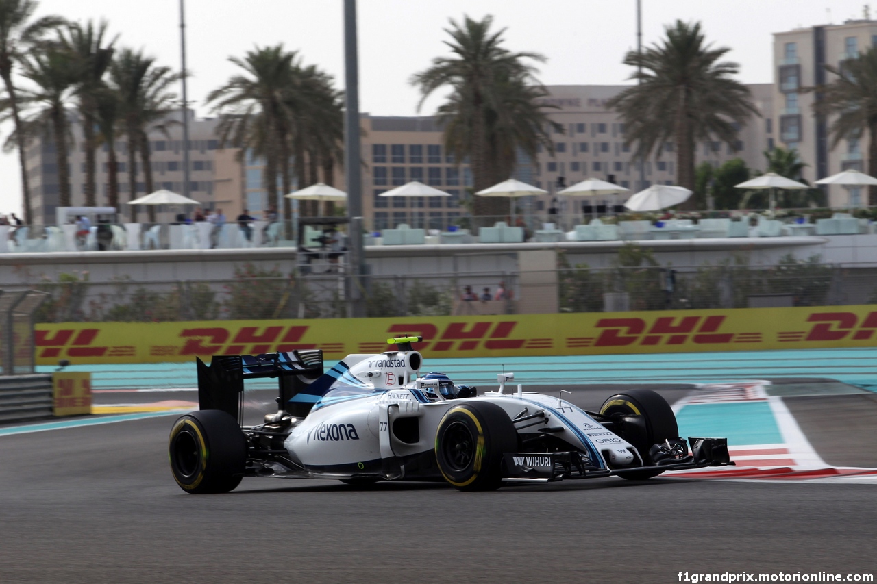 GP ABU DHABI, 25.11.2016 - Prove Libere 1, Valtteri Bottas (FIN) Williams FW38