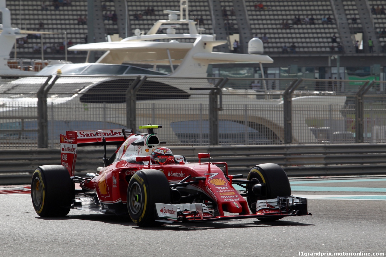 GP ABU DHABI, 25.11.2016 - Prove Libere 1, Kimi Raikkonen (FIN) Ferrari SF16-H