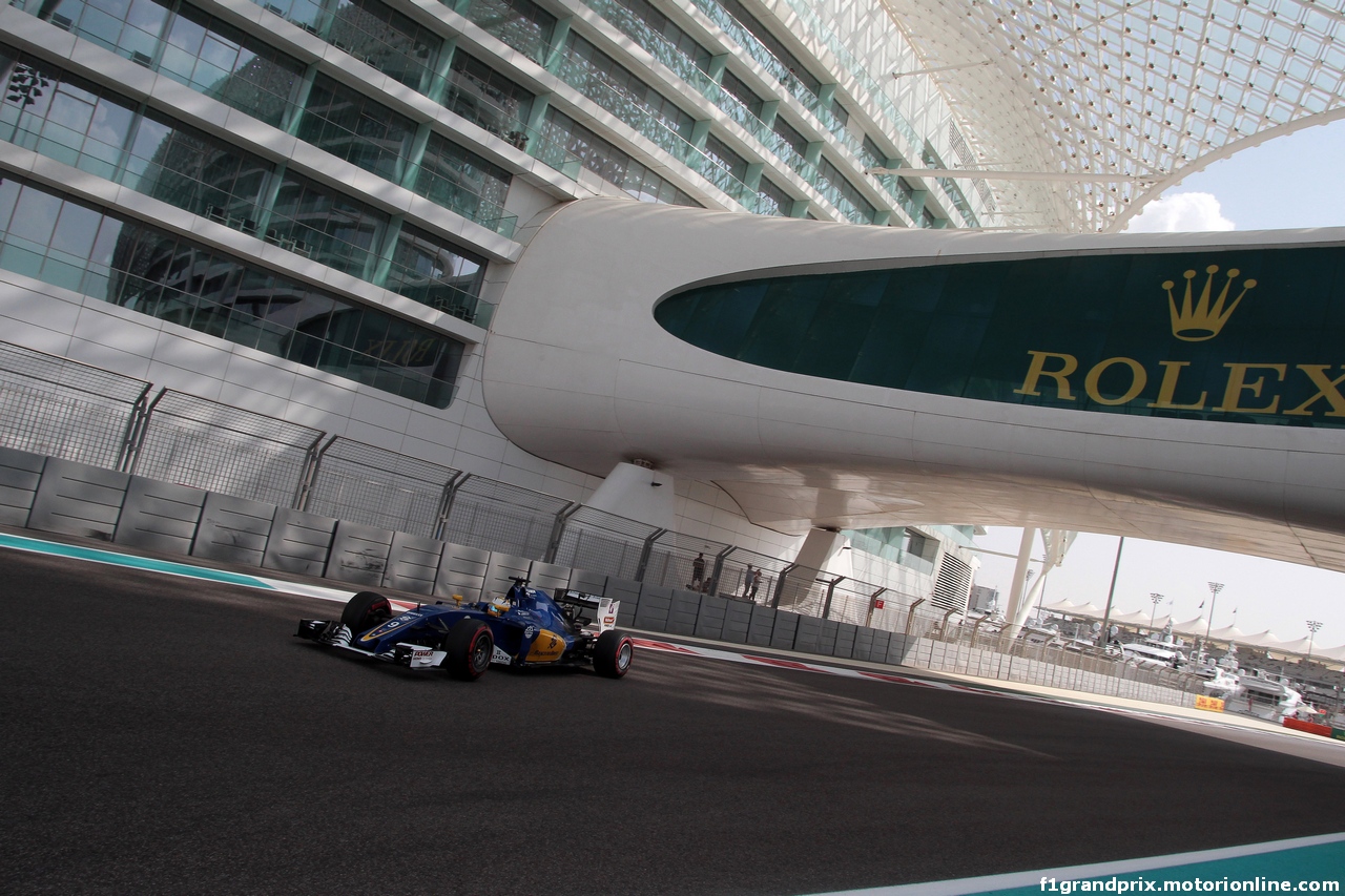 GP ABU DHABI, 25.11.2016 - Prove Libere 1, Marcus Ericsson (SUE) Sauber C34