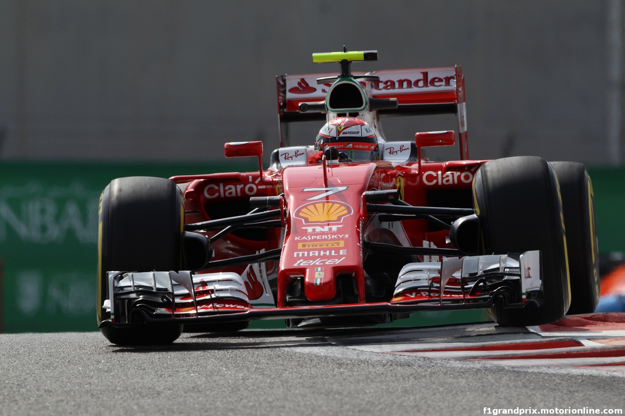 GP ABU DHABI, 25.11.2016 - Prove Libere 1, Kimi Raikkonen (FIN) Ferrari SF16-H