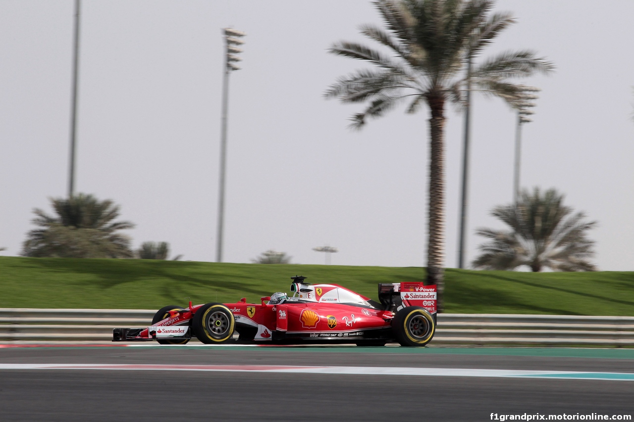 GP ABU DHABI, 25.11.2016 - Prove Libere 1, Sebastian Vettel (GER) Ferrari SF16-H