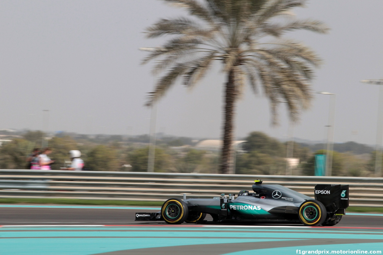 GP ABU DHABI, 25.11.2016 - Prove Libere 1, Nico Rosberg (GER) Mercedes AMG F1 W07 Hybrid