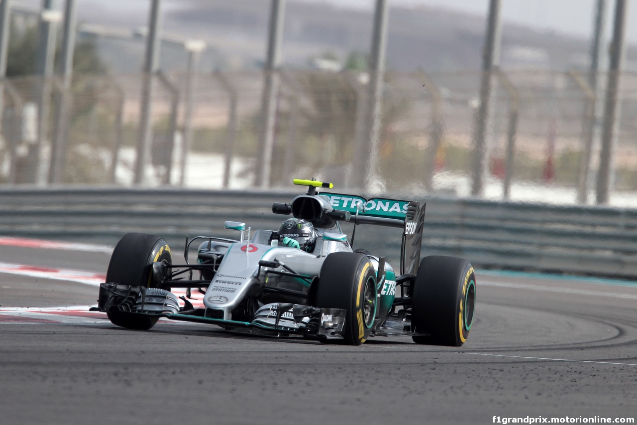 GP ABU DHABI, 25.11.2016 - Prove Libere 1, Nico Rosberg (GER) Mercedes AMG F1 W07 Hybrid