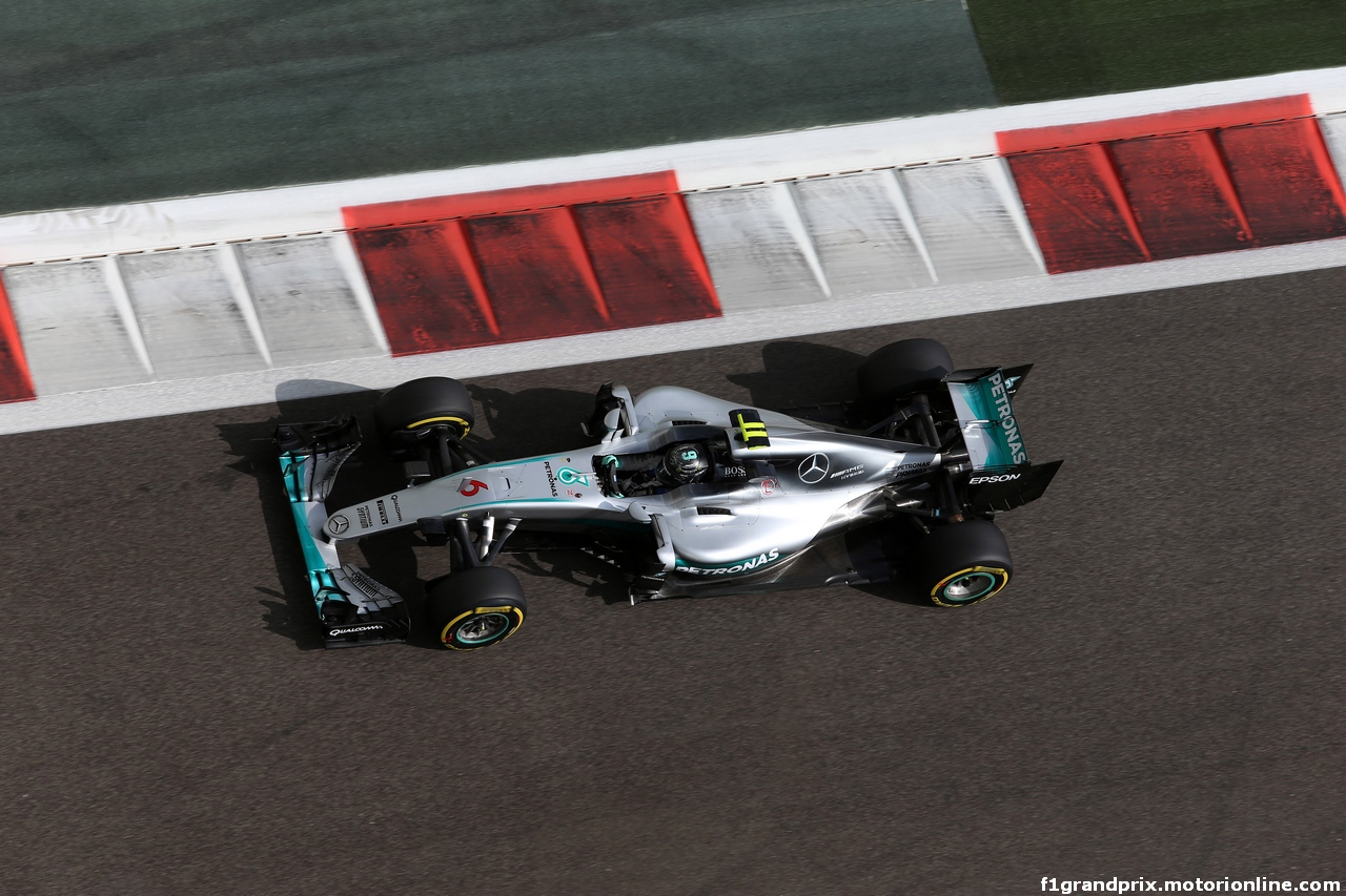 GP ABU DHABI, 25.11.2016 - Prove Libere 1, Nico Rosberg (GER) Mercedes AMG F1 W07 Hybrid