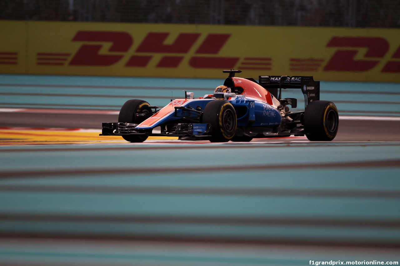 GP ABU DHABI, 25.11.2016 - Prove Libere 2, Pascal Wehrlein (GER) Manor Racing MRT05