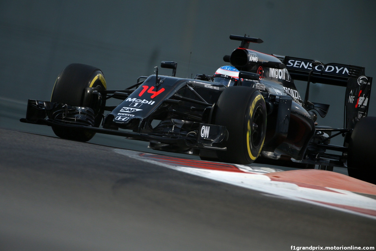 GP ABU DHABI, 25.11.2016 - Prove Libere 2, Fernando Alonso (ESP) McLaren Honda MP4-31