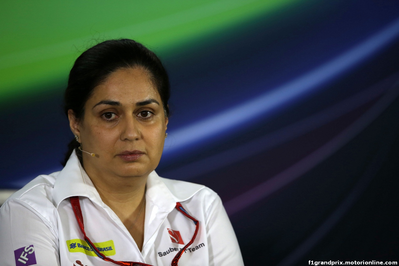 GP ABU DHABI, 25.11.2016 - Conferenza Stampa, Monisha Kaltenborn (AUT), CEO e Team Principal, Sauber F1 Team