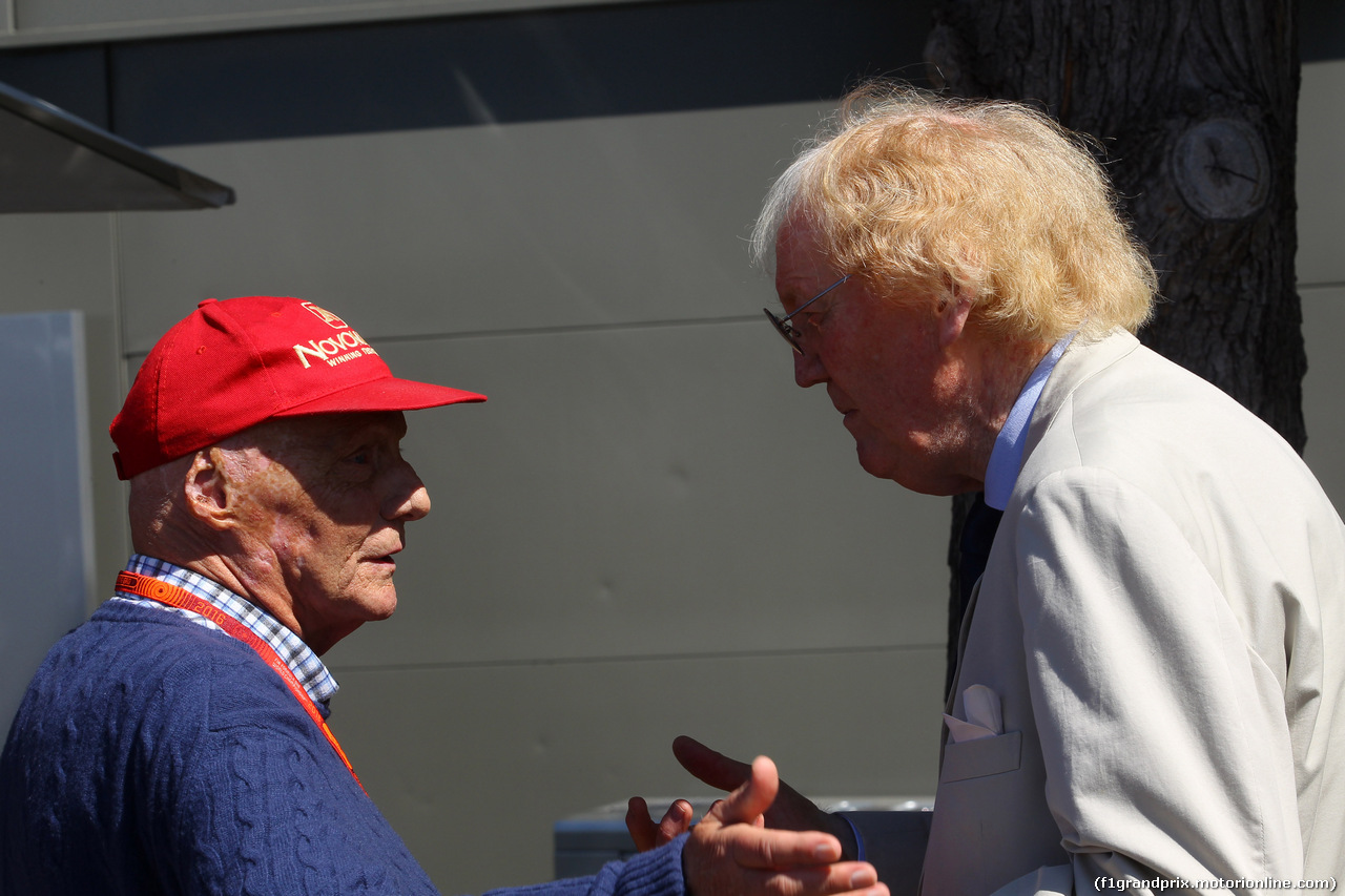 GP AUSTRALIA, 20.03.2016 - Nikki Lauda (AU), Mercedes e Ron Walker (AUS)