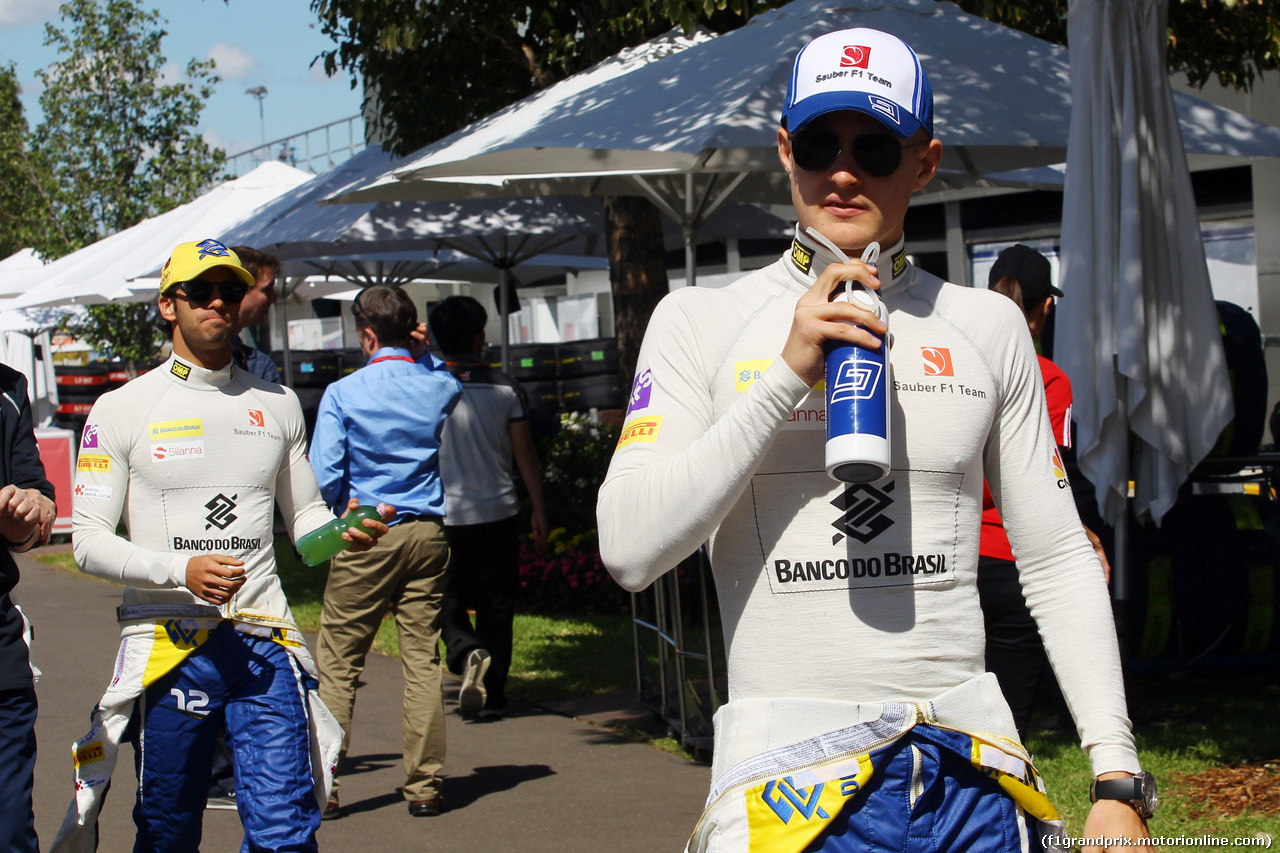 GP AUSTRALIA, 20.03.2016 - Felipe Nasr (BRA) Sauber C34 e Marcus Ericsson (SUE) Sauber C34